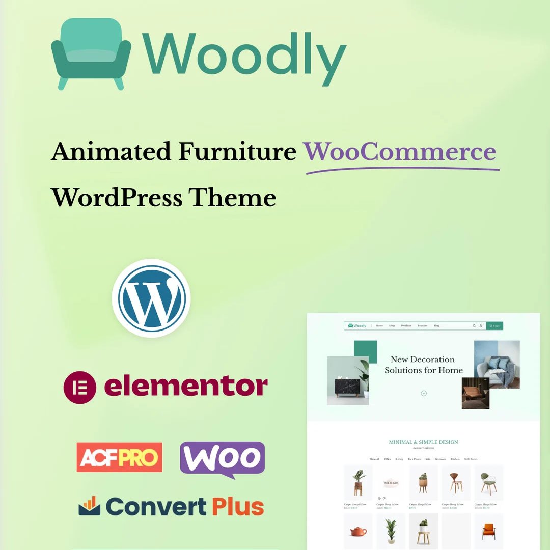Woodly - Animated Furniture WooCommerce Theme